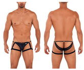 Jockstrap CandyMan 99705 avec jarretelles Couleur Noir